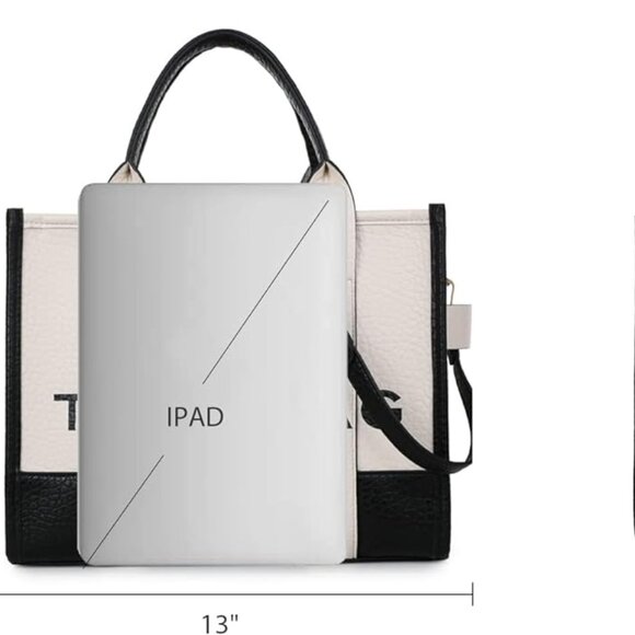 Leather Tote Bag 10.6X13X6.3in - Picture 7 of 9